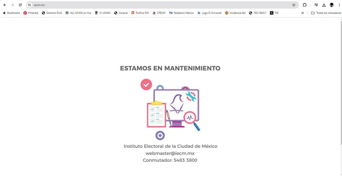 Se cae la página del IECM de la CDMX