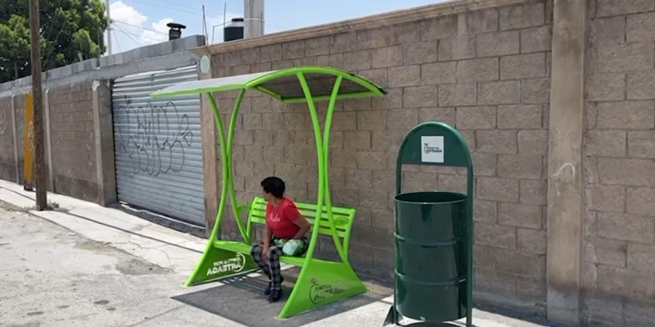 Instalan parabuses en Arteaga