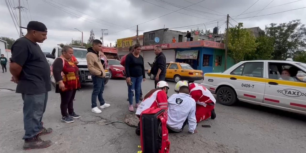 Motociclista resulta lesionado en choque en Saltillo