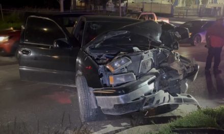 Conductor destruye su camioneta en Saltillo al impactarse contra una palmera
