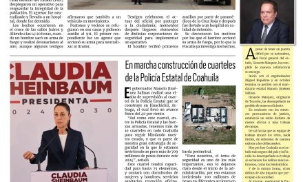 Portada RCG Carbonífera [24 de julio de 2024] Neutraliza Policía a un tirador en el centro de Múzquiz; realizan jornada de donación de sangre en Sabinas y más…