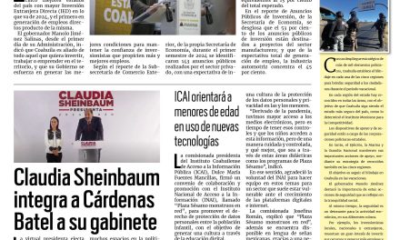Portada RCG Centro [12 de julio de 2024] Es Coahuila líder en inversión extranjera; despliegan operativos de seguridad en la región y más…