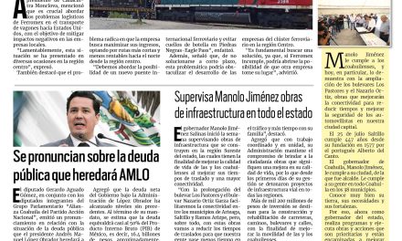 Portada RCG Centro [23 de julio de 2024] Piden solución ante problemas de logística en Ferromex; Canaco Monclova instaura cambios en comisiones y más…