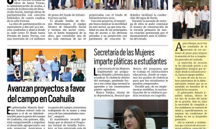Portada RCG Fronteriza [13 de julio de 2024] Entregan obra de pavimentación en Acuña; iniciará curso de verano en el Centro Juvenil y más…