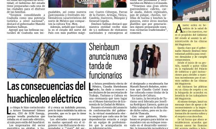 Portada RCG Fronteriza [19 de julio de 2024] Invitan a visitar Coahuila durante este verano; crece interés entre las jóvenes por estudiar una ingeniería y más…