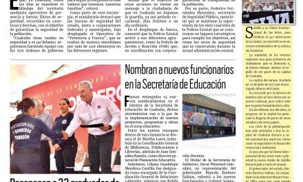Portada RCG Lagunera [17 de julio de 2024] En equipo, mantenemos blindado a Coahuila: Manolo Jiménez; reconocen a 32 graduados de las academias de Protección Civil Y Bomberos y más…