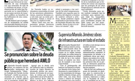 Portada RCG Lagunera [23 de julio de 2024] Román Cepeda visita las obras en el ejido La Paz; absorberá Simas Municipal a Simas Rural y más…