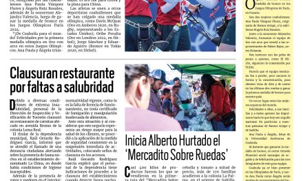 Portada RCG Lagunera [29 de julio de 2024] Ana Paula Flores y Ángela Ruiz hacen brillar a Coahuila en París 2024; darán respuesta a problemas de transporte y más…