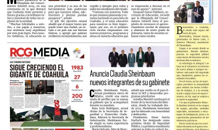 Portada RCG Media [05 de julio de 2024] Cuenta Coahuila con proyectos a favor de la educación: Manolo Jiménez; cumplimos 3 años y más…