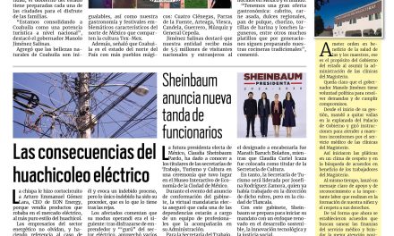 Portada RCG Media [19 de julio de 2024] Invitan a visitar Coahuila durante este verano; las consecuencias del huachicoleo eléctrico y más…