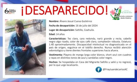Buscan a adolescente hondureño que salió de la Casa del Migrante y no regresó