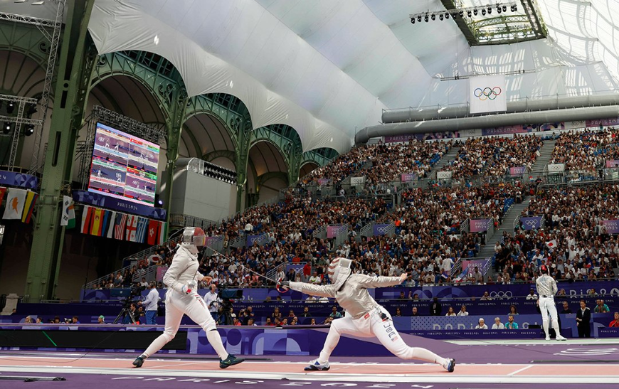 Esgrimista compitió con 7 meses de embarazo en París 2024