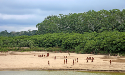 Captan a extraña tribu aislada emergiendo de la selva amazónica
