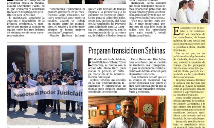 Portada RCG Carbonífera [7 de agosto de 2024] Se reúnen Sheinbaum y Manolo para trabajar en equipo por Coahuila; buscan en Sabinas a reina del adulto mayor y más…