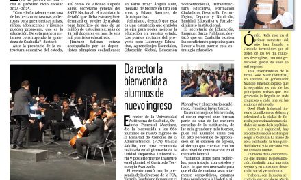 Portada RCG Carbonífera [14 de agosto de 2024] Presenta Manolo Jiménez el proyecto Impulso Educativo Coahuila; investiga la STPS accidente en Múzquiz y más…