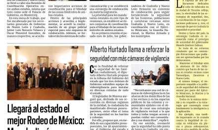 Portada RCG Carbonífera [22 de agosto de 2024] Coahuila y Nuevo León dan seguimiento a acuerdos en seguridad; alistan la Feriexpo Sabinas 2024 y más…