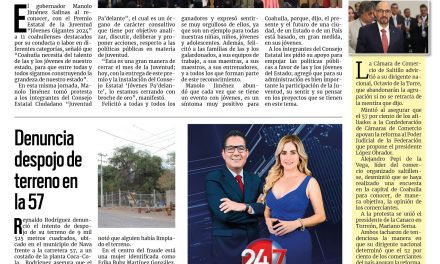 Portada RCG Carbonífera [31 de agosto de 2024] Cuenta Coahuila con el talento de sus jóvenes: Manolo; realizan capacitación para servidores públicos y más…
