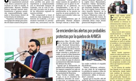 Portada RCG Centro [1 de agosto de 2024] Designa Manolo Jiménez nuevos nombramientos de su gabinete; culminan alumnos de odontología y enfermería su servicio social y más…