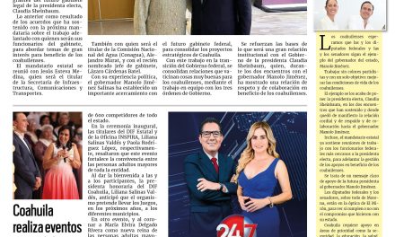 Portada RCG Centro [30 de agosto de 2024] Se reúne Manolo Jiménez con miembros del gabinete de Sheinbaum; hombre queda libre tras pagar pensión alimenticia atrasada y más…