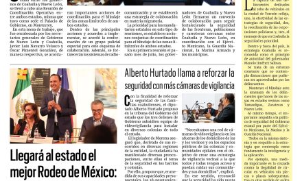 Portada RCG Fronteriza  [22 de agosto de 2024] Coahuila y Nuevo León dan seguimiento a acuerdos en seguridad; entregan apoyos alimentarios a niños y más…