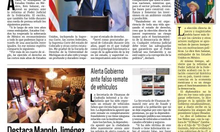 Portada RCG Lagunera [23 de agosto de 2024] En riesgo la democracia, la economía y la seguridad; reconocen a bomberos de Torreón en su día y más…