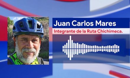Él es Juan Carlos; el saltillense que participa en la ruta Chichimeca que recorre en bicicleta desde Chiapas a Piedras Negras
