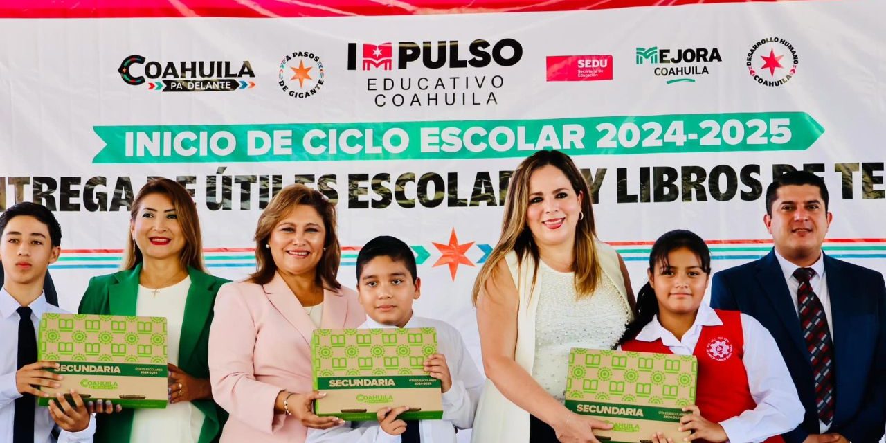 Diana Haro y Nazira Zogbi inauguran el ciclo escolar en Sabinas