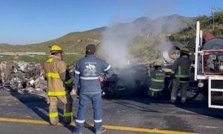 Se consume tráiler por un incendio en el Libramiento norponiente