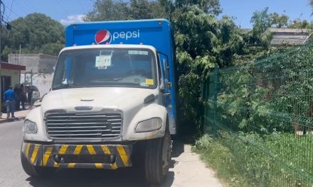 Camión de refrescos se queda sin frenos y causa destrozos en Saltillo