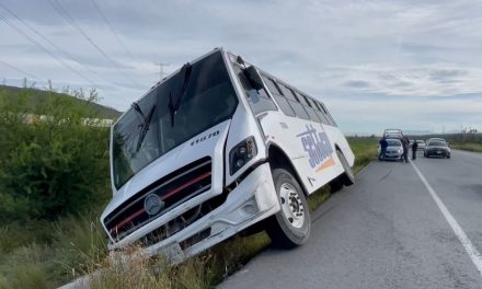 Camión se queda dormido y sale del camino