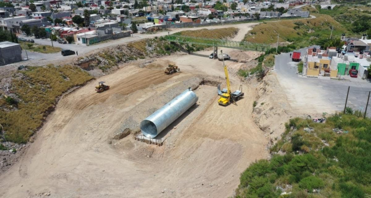 Avanza construcción del puente Mirasierra en Saltillo