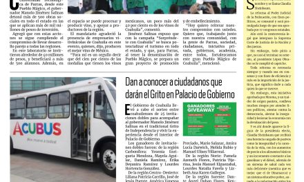 Portada RCG Fronteriza [12 de septiembre de 2024] Manolo Jiménez entrega más de 500 obras sociales; galardonan a Alfredo Cuéllar Lozano con la Presea ‘Manuel Acuña’ y más…