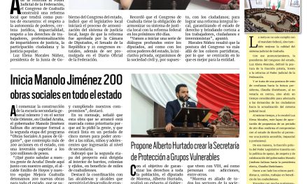 Portada RCG Lagunera [18 de septiembre de 2024] Congreso de Coahuila buscará fortalecer el sistema de justicia; Román Cepeda da el banderazo inicial a trabajos en la UPN  y más…