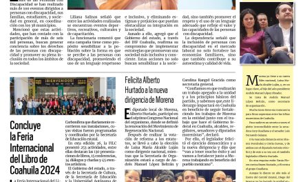 Portada RCG Media [23 de septiembre de 2024] DIF Coahuila promueve la inclusión de toda la población; concluye la Feria Internacional del Libro de Coahuila 2024 y más…