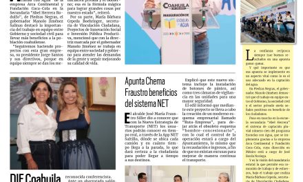 Portada RCG Media [26 de septiembre de 2024] Manolo Jiménez inaugura el programa Escuelas con Agua; DIF Coahuila presenta Conferencia ‘Sí, ¡Es Posible!’ y más…