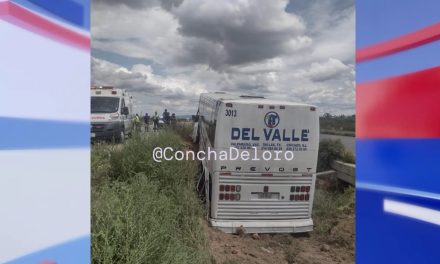 Accidente de autobús en la carretera Zacatecas-Saltillo  deja varios heridos