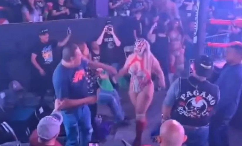Video: La ‘Hiedra’ se pelea con aficionado tras tocarla sin su consentimiento