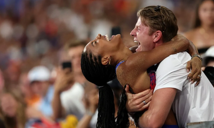 Victoria dorada y amor paralímpico: Hunter Woodhall y Tara Davis-Woodhall brillan en París