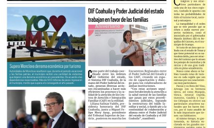 Portada RCG Centro [14 de octubre de 2024] DIF Coahuila y Poder Judicial del estado trabajan en favor de las familias; denuncia contra AHMSA será ratificada y más…