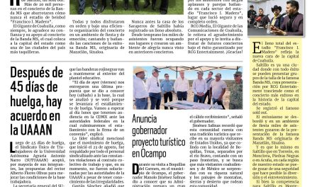 Portada RCG Media [13 de octubre de 2024] Banda MS ofrece el concierto más exitoso de Saltillo; Avanza rehabilitación del bulevar V. Carranza al 90% y más…