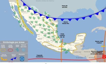 Frente frío provocará lluvias y bajas temperaturas en la entidad