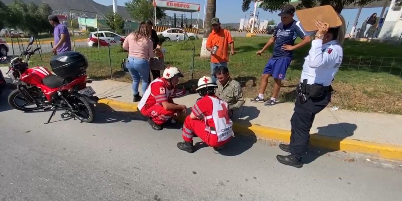 Derriban a motociclista en accidente