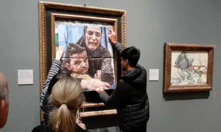 Cubren obra de Picasso con víctimas en Gaza; pintan museo de Londres