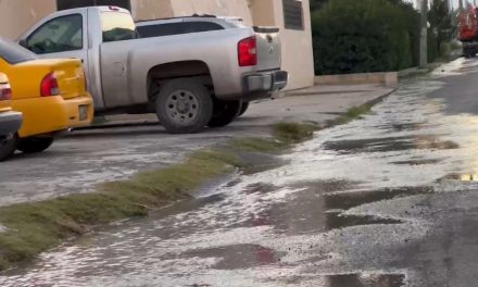 Gran cantidad de litros de agua está desperdiciada por tremenda fuga en la colonia Provivienda
