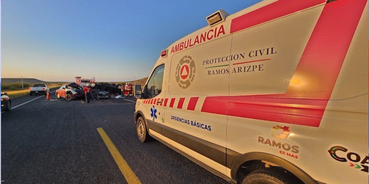 Mueren cuatro en accidente en carretera a Monclova