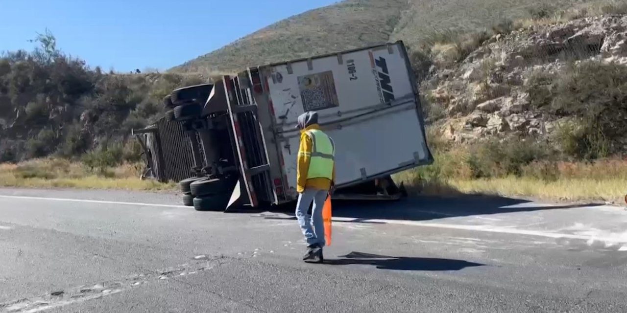 Ocurrió una volcadura en la carretera 57