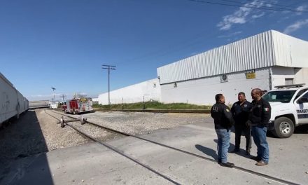 Se descarrilan nueve vagones del tren en Saltillo