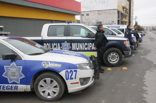 Policía Municipal de Monclova realiza operativo cinturón