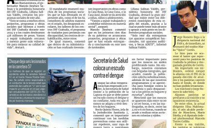 Portada RCG Carbonífera [12 de noviembre de 2024] Programas del DIF Coahuila benefician a miles de ciudadanos; avanza creación de sistema de agua en la región Carbonífera y más…
