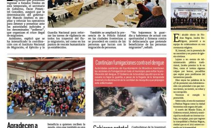 Portada RCG Centro [18 de noviembre de 2024] Preparan el plan de contención migratoria en Coahuila; y más…